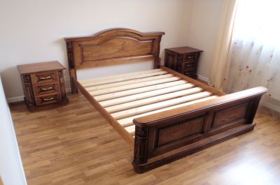 Ліжко з дуба, дерев'яні ліжка 